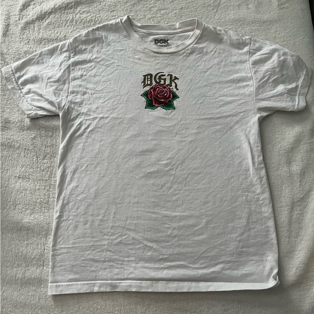 Zumiez White and red DGK skater tee